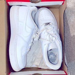 White Nike Air Force 1s